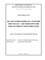 Dạy học hướng nghiên cứu và đổi mới công tác dạy   học ngành sư phạm kỹ thuật điện khoa sư phạm kỹ thuật đại học bách khoa hà nội 