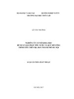 Nghiên cứu cơ sở khoa học đề xuất giải pháp tiêu nước và quy mô công trình tiêu trên địa bàn Hà Nội (LA tiến sĩ)