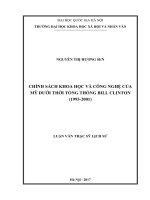 Chính sách khoa học và công nghệ của mỹ dưới thời tổng thống bill clinton (1993 2001) 