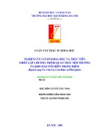 Nghiên cứu cơ sở khoa học và thực tiễn thiết lập chương trình quan trắc môi trường ở 4 khu bảo tồn biển trọng điểm ( bạch long vĩ, cồn cỏ, côn đảo, phú quốc) 