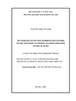 Xây dựng bộ câu hỏi trắc nghiệm đồ họa cho môn tin học văn phòng tại trường cao đẳng công nghệ và kinh tế hà nội 