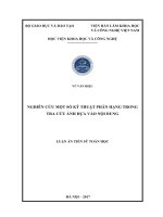 Nghiên cứu một số kỹ thuật phân hạng trong tra cứu ảnh dựa vào nội dung (LA tiến sĩ)
