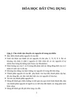 ĐỀ CƯƠNG MÔN HÓA HỌC ĐẤT ỨNG DỤNG