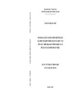 Đánh giá chất lượng môi trường đất tại một số kho thuốc bảo vệ thực vật tồn lưu trên địa bàn tỉnh nghệ an và đề xuất giải pháp khắc phục 
