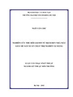 Nghiên cứu thu hồi lignin từ dịch đen nhà máy giấy để sản xuất chất trợ nghiền xi 