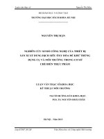 Nghiên cứu sơ đồ công nghệ của thiết bị sản xuất dung dịch siêu oxy hóa để khử trùng dụng cụ và môi trường trong cơ sở chế biến thực phẩm  