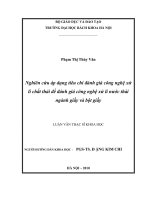 Nghiên cứu áp dụng tiêu chí đánh giá công nghệ xử lý chất thải để đánh giá công nghệ xử lý chất thải để đánh giá công nghệ xử lý nước thải ngành giấy và bột giấy 