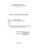 Nghiên cứu công nghệ và ứng dụng của một số phương pháp cắt nóng chảy trên các thiết bị CNC 