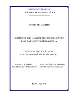 Nghiên cứu khả năng hấp phụ dầu trong nước bằng vật liệu tự nhiên 
