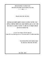 Đánh giá diễn biến chất lượng nước các sông chính trên hà nội thông qua các chỉ số chất lượng nước và đề xuất biện pháp quản lý bảo vệ  
