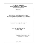 Đánh giá chất lượng điện năng lưới điện huyện xuân trường tỉnh nam định và các giải pháp nâng cao chất lượng điện áp 