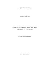 BÀI TOÁN HIT ĐỐI VỚI ĐẠI SỐ ĐA THỨC NĂM BIẾN VÀ ỨNG DỤNG (LA TIẾN SĨ)