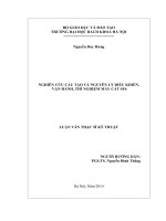 nghiên cứu cấu tạo và nguyên lý điều khiển, vận hành, thí nghiệm máy cắt sf6