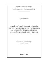 Nghiên cứu về khả năng tải của lưới điện truyền tải trong thị trường điện, áp dụng phân tích khả năng tải của lưới điện truyền tải việt nam  