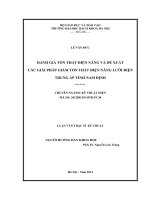 Đánh giá tổn thất điện năng và đề xuất các giải pháp giảm tổn thất điện năng lưới điện trung áp tỉnh nam định 