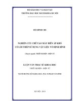 Nghiên cứu chế tạo máy biến áp khô có lõi thép sử dụng vật liệu vô định hình