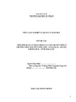 tiểu luận quản lí gd ĐỔI MỚI QUẢN LÝ HOẠT ĐỘNG CỦA TỔ CHUYÊN MÔN ỞTRƯỜNG THCS NGUYỄN CÔNG TRỨ - XÃ EANGAI – HUYỆNKRÔNG BUK – TỈNH ĐĂK LĂK