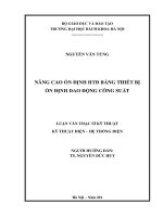 Nâng cao ổn định hệ thống điện bằng thiết bị ổn định dao động công suất 
