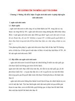 ĐỀ CƯƠNG ôn THI môn LUẬT tài CHÍNH 