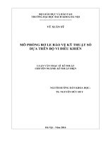 Mô phỏng rơ le bảo vệ kỹ thuật số dựa trên bộ vi điều khiển 