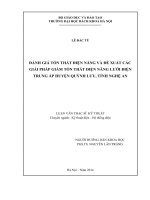 Đánh giá tổn thất điện năng và đề xuất các giải pháp giảm tổn thất điện năng trên lưới điện trung áp huyện quỳnh lưu – tỉnh nghệ an 