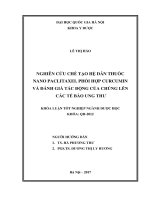 Nghiên cứu chế tạo hệ dẫn thuốc nano paclitaxel phối hợp curcumin và đánh giá tác động của chúng lên các tế bào ung thư 