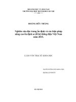 Nghiên cứu đặc trưng ổn định và các biện pháp nâng cao ổn định sơ đồ hệ thống điện việt nam 