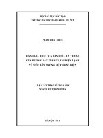 Đánh giá hiệu quả kinh tế kỹ thuật của đường dây truyền tải điện lạnh và siêu dẫn trong hệ thống điện 
