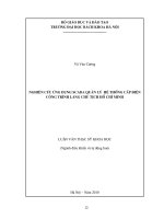 Nghiên cứu ứng dụng SCADA quản lý hệ thống cấp điện công trình lăng chủ tịch hồ chí minh 