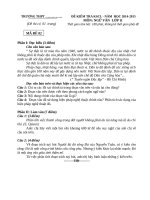 Khảo sát chất lượng môn ngữ văn lớp 12