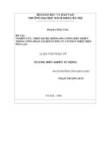 Nghiên cứu, thiết kế hệ thống đo lường điều khiển trong công đoạn lò hơi ở công ty cổ phần nhiệt điện phả lại i 