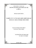 Nghiên cứu và ứng dụng điều khiển bộ lọc tích cực cho lưới điện phân phối 