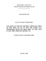 Ứng dụng lý thuyết mờ điều chỉnh đầu phân áp máy biến áp lò và góc mở alpha của thyristor nhằm ổn định điệp áp nhà máy luyện thép theo đồ thị phụ tải 