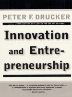 ENTREPRENEURSHIP innovation and entrepreneurship