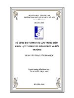 Sử dụng bộ quan sát lực trong điều khiển lực tương tác giữa robot và môi trường 