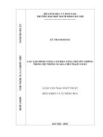 Các giải pháp nâng cấp khả năng truyền thông trong hệ thống 