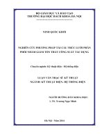 Nghiên cứu phương pháp tái cấu trúc lưới phân phối nhằm giảm tổn thất công suất tác dụng 