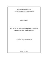 Xây dựng hệ thống cảnh báo môi trường trong tòa nhà (cháy, độ ẩm)  