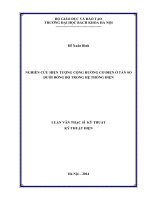 Nghiên cứu hiện tượng cộng hưởng cơ điện ở tần số dưới đồng bộ trong hệ thống điện 