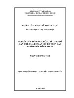 Nghiên cứu sử dụng chống sét van để hạn chế quá điện áp nội bộ trên các đường dây siêu cao áp