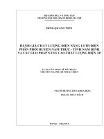 Đánh giá chất lượng điện năng lưới điện huyện nam trực   tỉnh nam định và các giải pháp nâng cao chất lượng điện áp 