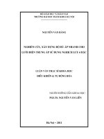 Nghiên cứu, xây dựng bộ bù áp nhanh cho lưới điện trung áp sử dụng nghịch lưu 6 bậc 