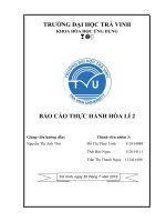 báo cáo thực hành hóa lý 2