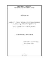 Nghiên cứu và phát triển bộ cảm biến đo nồng độ khí hoạt động dựa trên cơ sở tự 