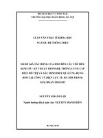 Đánh giá tác động của DSM đến các chỉ tiêu kinh tế   kỹ thuật trong hệ thống cung cấp điện đô thị và xác định hiệu quả ứng dụng DSM tại công ty điện lực TP hà nội trong giai đoạn 2 