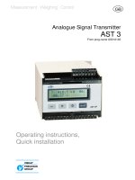 vishay precision group AST 3 analogue signal transmitter operating instructions quick installation