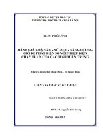 Đánh giá khả năng sử dụng năng lượng gió để phát điện so với nhiệt điện chạy than của các tỉnh miền trung 