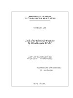 Thiết kế bộ điều khiển trượt cho bộ biến đổi nguồn DC DC