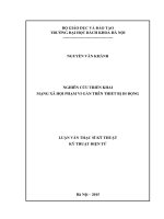 Nghiên cứu triển khai mạng xã hội phạm vi gần trên thiết bị di động  