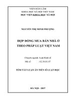 Hợp đồng mua bán nhà ở theo pháp luật việt nam tt